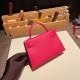 エルメスケリーミニ Kelly bag miniMini Kelly New stock  シェブルミゾル  Chevre ローズエクストリーム I6 /Rose Extreme ゴールド金具 kellymini-031 全手縫い