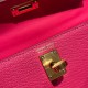 エルメスケリーミニ Kelly bag miniMini Kelly New stock  シェブルミゾル  Chevre ローズエクストリーム I6 /Rose Extreme ゴールド金具 kellymini-031 全手縫い