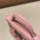 エルメスケリーミニ Kelly bag miniMini Kelly New stock  シェブルミゾル  Chevre ローズサクラ 3Q /Rose Sakura   シルバー金具 kellymini-033 全手縫い