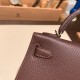 エルメスケリーミニ Kelly bag miniMini Kelly New stock  シェブルミゾル  Chevre ハバナ 41/ Havane シルバー金具 kellymini-036 全手縫い