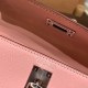 エルメスケリーミニ Kelly bag miniMini Kelly New stock  シェブルミゾル  Chevre ローズサクラ 3Q /Rose Sakura シルバー金具 kellymini-037 全手縫い