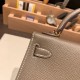 エルメスケリーミニ Kelly bag miniMini Kelly New stock  ヴォーエプソン Epsom グリエレファント 8C /Elephant Grey ゴールド金具 kellymini-040 全手縫い