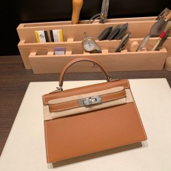 エルメスケリーミニ Kelly bag miniMini Kelly New stock  ヴォーエプソン Epsom ゴールド 37 /Gold ゴールド金具 kellymini-042 全手縫い