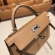 エルメスケリーミニ Kelly bag miniMini Kelly New stock  ヴォーエプソン Epsom チャイ 0M/Chai シルバー金具 kellymini-043 全手縫い