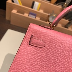 エルメスケリーミニ Kelly bag miniMini Kelly New stock  ヴォーエプソン Epsom ローズコンフェッティ1Q /Rose Confetti ゴールド金具 kellymini-047 全手縫い