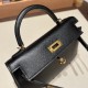 エルメスケリーミニ Kelly bag miniMini Kelly New stock  ヴォーエプソン Epsom ブラック 89 /Black (Noir)   ゴールド金具 kellymini-048 全手縫い