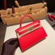 エルメスケリーミニ Kelly bag miniMini Kelly New stock  ヴォーエプソン Epsom ルージュクー S3/ Rouge Cœur ゴールド金具 kellymini-058 全手縫い