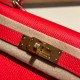 エルメスケリーミニ Kelly bag miniMini Kelly New stock  ヴォーエプソン Epsom ルージュクー S3/ Rouge Cœur ゴールド金具 kellymini-058 全手縫い