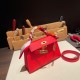 エルメスケリーミニ Kelly bag miniMini Kelly New stock  ヴォーエプソン Epsom ルージュクー S3/ Rouge Cœur ゴールド金具 kellymini-058 全手縫い