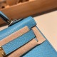 エルメスケリーミニ Kelly bag miniMini Kelly New stock  ヴォーエプソン Epsom セレスト 7N /Celeste ゴールド金具 kellymini-059 全手縫い