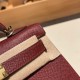 エルメスケリーミニ Kelly bag miniMini Kelly New stock  ヴォーエプソン Epsom ルージュアッシュ 55/ Rouge H ゴールド金具 kellymini-061 全手縫い