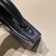 エルメスケリーミニ Kelly bag miniMini Kelly New stock  ヴォーエプソン Epsom ブルーサフィール 73 /Blue Saphir & ブルーフランス 71 /Blue France& 89/ Black シルバー金具 kellymini-070 全手縫い