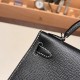 エルメスケリーミニ Kelly bag miniMini Kelly New stock  ヴォーエプソン Epsom ブラック 89/ Black (Noir) シルバー金具 kellymini-078 全手縫い