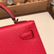 エルメスケリーミニ Kelly bag miniMini Kelly New stock  ヴォーエプソン Epsom ローズエクストリーム I6 /Rose Extreme シルバー金具 kellymini-085 全手縫い