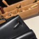 エルメス両面ケリー 不規則なデザイン ボックスカーフ box 89/Black (Noir) ブラック シルバー金具  kelly-new-011 全手縫い