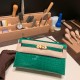 エルメス ポシェットケリー kelly pochette  Crocodile Alligator 6Q/ Vert Emeraude ゴールド金具 Pochette--005 全手縫い