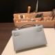 エルメス ポシェットケリー kelly pochette  Epsom ヴォーエプソン グリムエット 4Z /Gris Mouette  シルバー金具 Pochette--010 全手縫い