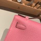 エルメス ポシェットケリー kelly pochette  Epsom ヴォーエプソン ローズコンフェッティ 1Q/Rose Confetti  ローズゴールド金具 Pochette--013 全手縫い