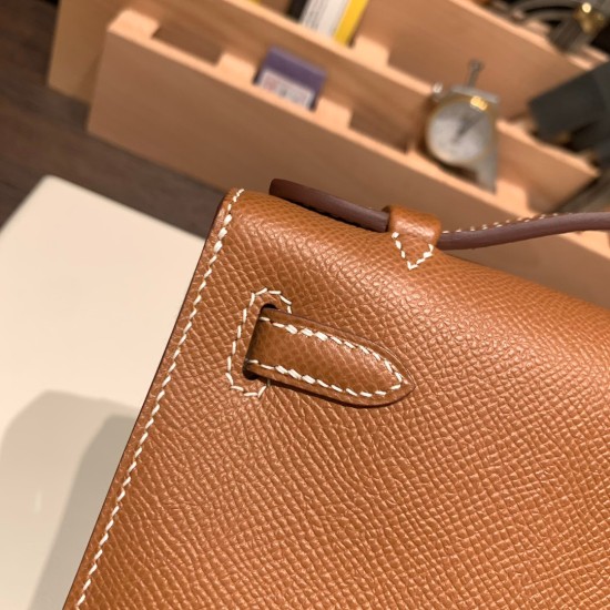 エルメス ポシェットケリー kelly pochette  Epsom ヴォーエプソン ゴールド 37 /Gold ゴールド金具 Pochette--019 全手縫い