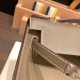 エルメス ポシェットケリー kelly pochette  Epsom ヴォーエプソン エトゥープ 18/Étoupe Grey シルバー金具 Pochette--021 全手縫い