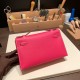 エルメス ポシェットケリー kelly pochette  Epsom ヴォーエプソン ローズキャンディ 8T /Rose Candy  シルバー金具 Pochette--023 全手縫い