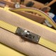 エルメス ポシェットケリー kelly pochette  swift スイフト ジョーヌプッサン 1Z /Jaune Poussin  シルバー金具 Pochette--032 全手縫い