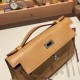 エルメス ポシェットケリー kelly pochette  swift スイフト チャイ 0M/Chai シルバー金具 Pochette--038 全手縫い