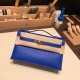 エルメス ポシェットケリー kelly pochette  swift スイフト ブルーエレクトリック 7T/ Blue Electric シルバー金具 Pochette--040 全手縫い