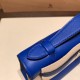 エルメス ポシェットケリー kelly pochette  swift スイフト ブルーエレクトリック 7T/ Blue Electric シルバー金具 Pochette--040 全手縫い