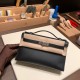 エルメス ポシェットケリー kelly pochette  swift スイフト ブラック 89/ Black (Noir) シルバー金具 Pochette--043 全手縫い