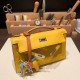 エルメス ポシェットケリー kelly pochette  swift スイフト ジョーヌアンブル 9D /Jaune Ambre シルバー金具 Pochette--049 全手縫い