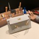 エルメス ポシェットケリー kelly pochette  swift スイフト パールグレー 80 /Pearl Grey ゴールド金具 Pochette--050 全手縫い