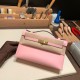 エルメス ポシェットケリー kelly pochette  swift スイフト ローズサクラ 3Q/ Rose Sakura ゴールド金具 Pochette--052 全手縫い