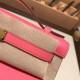 エルメス ポシェットケリー kelly pochette  swift スイフト ローズアザレ 8W /Rose Azalee  ゴールド金具 Pochette--053 全手縫い