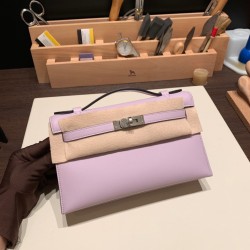 エルメス ポシェットケリー kelly pochette  swift スイフト シクラメン 5H Cyclamen シルバー金具 Pochette--056 全手縫い