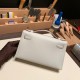 エルメス ポシェットケリー kelly pochette  swift スイフト パールグレー 80 /Pearl Grey シルバー金具 Pochette--058 全手縫い