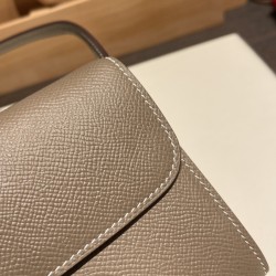 ケリーロング トゥー・ゴー Kelly to go  ヴォーエプソン epsom  18/Étoupe Grey エトゥープ ゴールド金具   kellyto-003 全手縫い