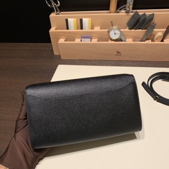 ケリーロング トゥー・ゴー Kelly to go  ヴォーエプソン epsom  89/Black (Noir) ブラック ゴールド金具   kellyto-011 全手縫い