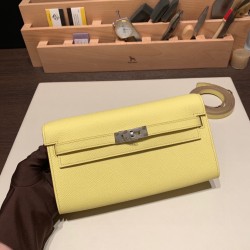 エルメス ケリーウォレット ロング トゥーゴー Kelly Wallet Long To Go   ヴォーエプソン epsom  9R/Limeライム シルバー金具  kellyto-040 全手縫い