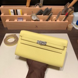 エルメス ケリーウォレット ロング トゥーゴー Kelly Wallet Long To Go   ヴォーエプソン epsom  9R/Limeライム シルバー金具  kellyto-040 全手縫い