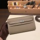 エルメス ケリーウォレット ロング トゥーゴー Kelly Wallet Long To Go  ヴォーエプソン epsom  18/Étoupe Grey (Étoupe)  エトゥープ シルバー金具  kellyto-044 全手縫い