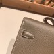 エルメス ケリーウォレット ロング トゥーゴー Kelly Wallet Long To Go ヴォーエプソン epsom  18/Étoupe Grey (Étoupe)  エトゥープ ゴールド金具   kellyto-045 全手縫い