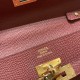 エルメス ケリーウォレット ロング トゥーゴー Kelly Wallet Long To Go   ヴォーエプソン epsom  55/Rouge H  ルージュアッシュ ゴールド金具   kellyto-049 全手縫い