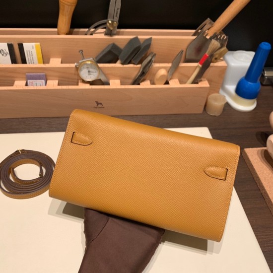 エルメス ケリーウォレット ロング トゥーゴー Kelly Wallet Long To Go  ヴォーエプソン epsom  2S/Sesameセサミ ゴールド金具   kellyto-050 全手縫い