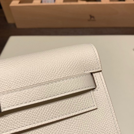 エルメス ケリーウォレット ロング トゥーゴー Kelly Wallet Long To Go  ヴォーエプソン epsom  10/Craie  クレ シルバー金具  kellyto-051 全手縫い