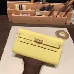 エルメス ケリーウォレット ロング トゥーゴー Kelly Wallet Long To Go   ヴォーエプソン epsom  9R/Lime ライム ゴールド金具   kellyto-053 全手縫い