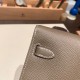 エルメス ケリーウォレット ロング トゥーゴー Kelly Wallet Long To Go ヴォーエプソン epsom  18/Étoupe Grey エトゥープ シルバー金具  kellyto-054 全手縫い