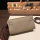 エルメス ケリーウォレット ロング トゥーゴー Kelly Wallet Long To Go ヴォーエプソン epsom  18/Étoupe Grey エトゥープ シルバー金具  kellyto-054 全手縫い