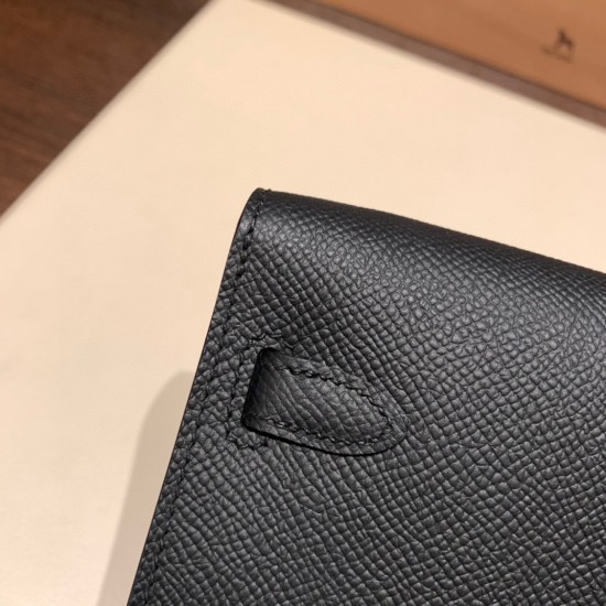 エルメス ケリーウォレット ロング トゥーゴー Kelly Wallet Long To Go   ヴォーエプソン epsom  89/Black (Noir) ブラック シルバー金具  kellyto-056 全手縫い