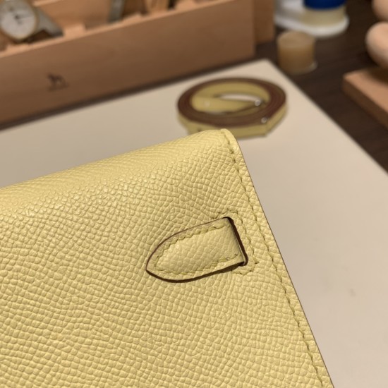 エルメス ケリーウォレット ロング トゥーゴー Kelly Wallet Long To Go  ヴォーエプソン epsom  1Z/Jaune Poussin  ジョーヌプッサン シルバー金具  kellyto-059 全手縫い